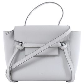 Céline Celine Belt Bag Nano Leather 2Way Handbag in Gray