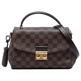 Borsa Louis Vuitton Damier Ebene Croisette Marrone