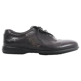 Berluti Amadeo Perugia Calligraphy Leather shoes in Black, Size 8.5 US