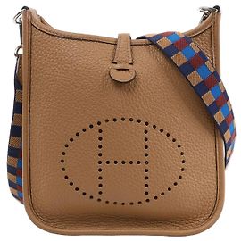 Hermès Evelyne Taurillon Clemence Maxi Quadrille TPM Chai Shoulder bag U:2022
