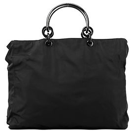 Prada Bolso Tote 1998 Black Tessuto + Plex Nylon
