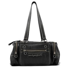 Marc by Marc Jacobs Borsa Boston multi-tasche in pelle nera