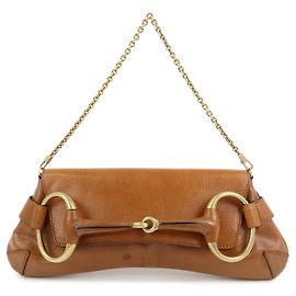 Borsa a tracolla e borsa a mano GUCCI Horsebit in pelle con catena Marrone 120134