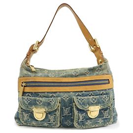 Louis Vuitton Monogram Denim Baggy PM 2Way Bag Schultertasche M95049