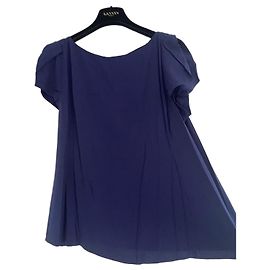 Giorgio Armani Seidenbluse in Dunkelblau