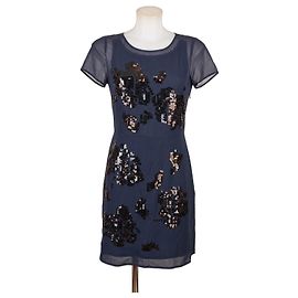 DKNY Paillettenkleid in Marineblau