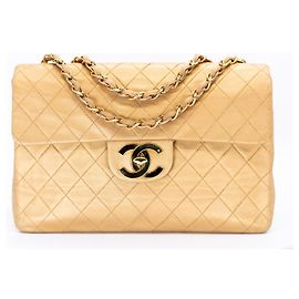 Chanel Vintage Jumbo Maxi Flap 34 cm – Gold Metallic – Gold Hardware