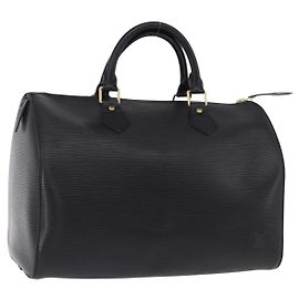 LOUIS VUITTON Epi Speedy 30 Hand Bag Noir Black M43002 LV Auth 190170SAV - Jerrillo