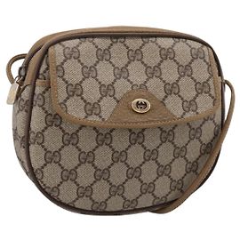 GUCCI GG Supreme Shoulder Bag PVC Beige Gold 56 02 600 Auth 207053 - Jerrillo