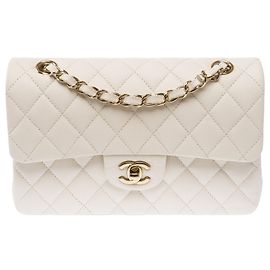 Bolso CHANEL Timeless/Classique en Cuero Blanco - 104050