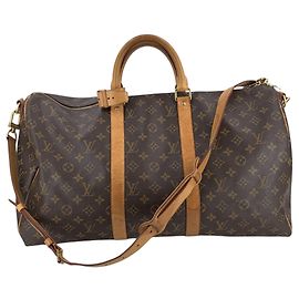 Louis Vuitton Keepall Bandouliere 50 Reisetasche aus braunem Monogram Canvas