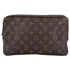 Louis Vuitton Vintage Canvas Monogram Trousse Toilette 28 Cosmetic Clutch