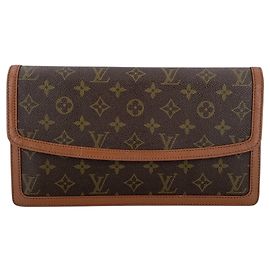 Louis Vuitton Pochette Dame GM Envelope Clutch in canvas monogram vintage