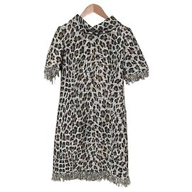 Autre Marque Vestido de tweed con lentejuelas de leopardo Blumarine