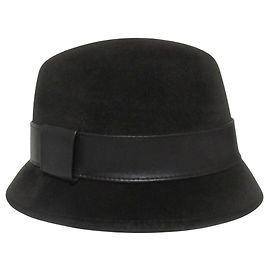 Hermès Sombrero con ribete de piel de conejo Hermes