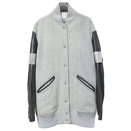 Maison Martin Margiela Giacca Stadium con maniche in pelle MM6 Maison Margiela