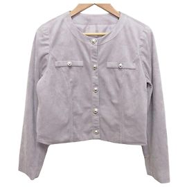 Autre Marque Chaqueta sin cuello de ante sintético PROPORTION BODY DRESSING