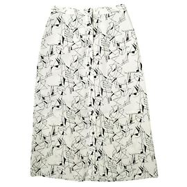 Autre Marque Falda de Poliéster 6 ROKU BEAUTY&YOUTH UNITED ARROWS LINE PRINT