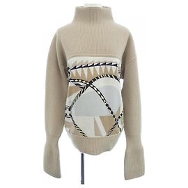 Hermès Hermes FIGURE ARTISTIQUE malha em mistura de cashmere