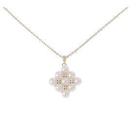 Autre Marque Collana in oro giallo Au750 con perla Akoya e diamanti