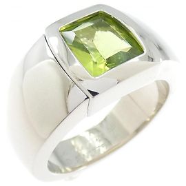 Anello Cartier Ladonia in oro bianco 18K e peridoto Misura 15