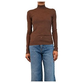 Joseph Haut en maille col roulé en cachemire marron - size XS