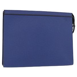 LOUIS VUITTON Taiga Leather Pochette Voyager MM Bag Blue M30399 LV