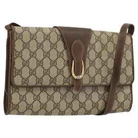 GUCCI GG Supreme Shoulder Bag PVC Beige Gold 904 02 050