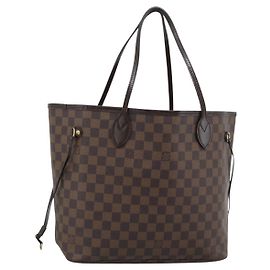 LOUIS VUITTON Damier Ebene Neverfull MM Tote Bag N51105 LV