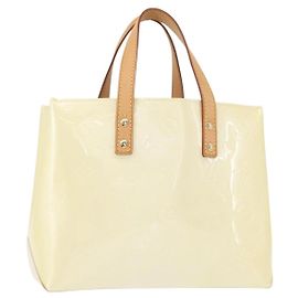 LOUIS VUITTON Monogram Vernis Reade PM Hand Bag Perle M91336 LV