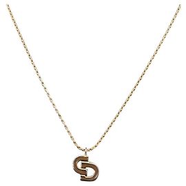 Colar Christian Dior metal tom dourado