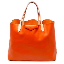 Givenchy Orange Large Leather Antigona Shopper Tote
