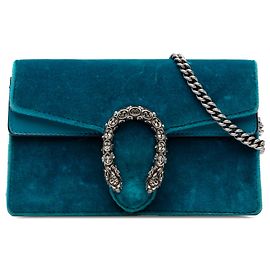 Gucci Mini Dionysus Crossbody aus blauem Samt