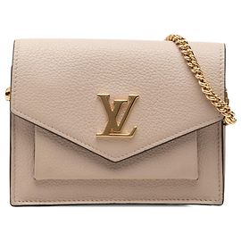 Louis Vuitton Mini My Lockme Chain Pochette aus weichem Kalbsleder Beige