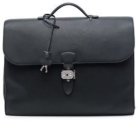 Hermès Black Togo Sac a Depeches 41