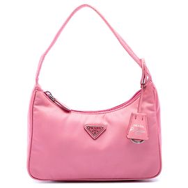 Prada Borsa a tracolla Mini Tessuto Re Edition 2000 Rosa