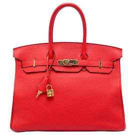 Hermès Red Togo Birkin Retourne 35