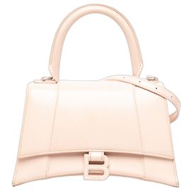 Borsa Hourglass Small in pelle beige Balenciaga