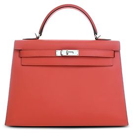 Hermès Pink Epsom Kelly II Sellier 32
