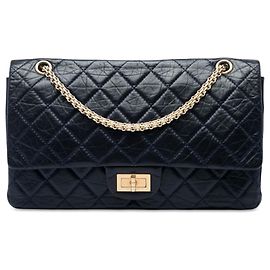 Chanel Blue Quilted Aged Calfskin Reissue 2.55 Double Flap 227