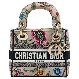 Dior Beige Mini Embroidered Canvas Petites Fleurs Toile De Jouy Lady D Lite