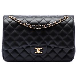 Chanel Black Jumbo Classic Lambskin Double Flap