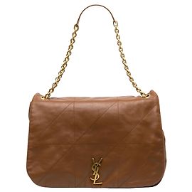 Autre Marque Saint Laurent Jamie 4.3 Large Schultertasche aus gestepptem Lammleder in Braun