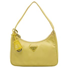 Prada Sac à épaule Mini Tessuto Re Edition 2000 Jaune