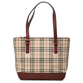 Borsa a tracolla Burberry Beige House Check Canvas