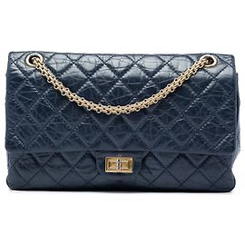 Chanel Blue Quilted Aged Calfskin Reissue 2.55 Double Flap 226