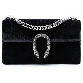 Gucci Borsa a Tracolla Dionysus in Velluto GG Nero Medium