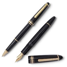 SET DI 2 PENNE MONTBLANC MEISTERSTUCK PENNA STILO A PISTONE 146 & PENNA A SFERA CLASSIC