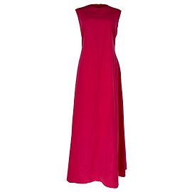 'S Max Mara Sleeveless Maxi Dress in Pink Cotton