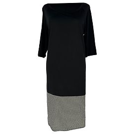 Weekend Max Mara Midi-Kleid mit Boot-Ausschnitt aus schwarzer Seide